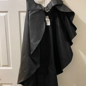 Faux Leather belted mini skirt